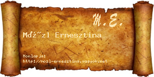 Mözl Ernesztina névjegykártya